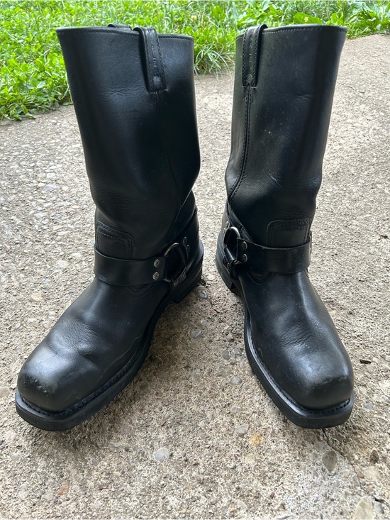 Harley-Davidson Black Leather Harness Boots Sz 10.5